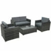 Outsunny Rattan Sofa Set 4 Piece - Grey -OUTSUNNY Shop 0Az98a1863a6e2bae jpg