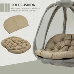 Outsunny Hanging Egg Chair Khaki -OUTSUNNY Shop 0jVa091801c81fd3d jpg