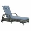 Outsunny Rattan Sun Lounger W/ Cushion - Grey -OUTSUNNY Shop 1 1 057f01f7 e079 4404 aec8 b3fda4490fc9