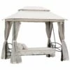 Outsunny Gazebo Swing Chair Bed - Beige -OUTSUNNY Shop 1 1 209a2095 4ca8 4268 a7e5 259e40ef5253