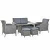 Outsunny Rattan Dining Furniture Set 6 Seater- Grey -OUTSUNNY Shop 1 1 26a93253 3e12 4d67 9a41 67d328c1dbb3