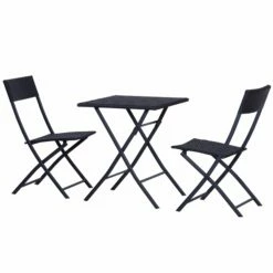 Outsunny Rattan Bistro Set - Black