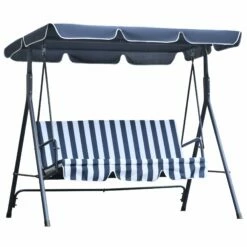 Outsunny Swing Seat 3 Seater - Blue