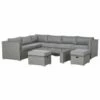 Outsunny Outdoor Rattan Sofa Corner Set 6 Piece - Grey -OUTSUNNY Shop 1 1 3ac99a2f 4f42 42d2 a093 445bf4dbe5af