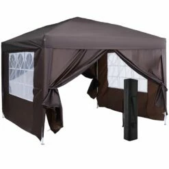 Outsunny Gazebo 3mx3m - Coffee