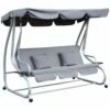 Outsunny Swing Seat 3 Seater - Grey -OUTSUNNY Shop 1 1 56deb4df 7fa0 4d8f 8ebf 517248327e0f