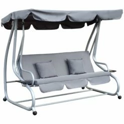 Outsunny Swing Seat 3 Seater - Grey