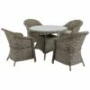Outsunny Rattan Dining Set 4 Seater - Grey -OUTSUNNY Shop 1 1 807dfcab 2b97 4d06 b327 9dc4d5c361a4