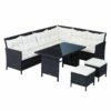 Outsunny Rattan Corner Sofa Set With Table And Footstools - Black -OUTSUNNY Shop 1 1 8f47e10b 9c28 414f 8750 1d33c7f8f0ec