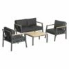 Outsunny Garden Sofa Set 4 Piece With Cushions - Grey -OUTSUNNY Shop 1 1 9ee246d1 c116 4071 9c0b 53fea2063da8