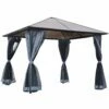 Outsunny Hardtop Gazebo With Aluminium Frame And Curtains 3 X 3m - Black 1 Outsunny Hardtop Gazebo With Aluminium Frame And Curtains 3 X 3m - Black -OUTSUNNY Shop 1 1 b8f2adc8 938a 4089 9aa4 c78e771f1fa3