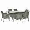 Outsunny 7pc Rattan Garden Furniture Dining Set Wicker Patio Conservatory Seater -OUTSUNNY Shop 1 1 ba608777 b8c9 4db1 b7dc 64854d7f5de6