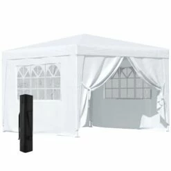 Outsunny Gazebo 2.95 M X 2.95 M - White