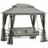 Outsunny Gazebo Swing Seat - Grey -OUTSUNNY Shop 1 1 d9b52b05 8aa9 4283 8285 57df731c409e