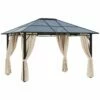 Outsunny Hardtop Gazebo 3.6m X 3m - Brown -OUTSUNNY Shop 1 1 f71e167b 7a65 4687 9ce8 0a0d161135df