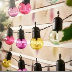 Silver & Stone Solar Powered Party String Lights With 50 Multi Coloured LEDs -OUTSUNNY Shop 120303 2042275 image 6