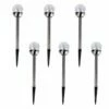 Silver & Stone Solar Powered Crackle Ball Stakes Pack Of 6 Colour Changing -OUTSUNNY Shop 1524222567 11436100