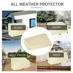Outsunny Outdoor 2 Seater Waterproof Furniture Cover - Beige -OUTSUNNY Shop 1623857061 00498500
