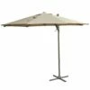 Outsunny Adjustable Angle Hanging Parasol 3 M - Khaki