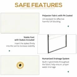 Outsunny Metal Frame Garden Gazebo Black/ Cream -OUTSUNNY Shop 1624009222 43390100