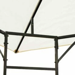 Outsunny Metal Frame Garden Gazebo Black/ Cream -OUTSUNNY Shop 1624009228 37140700