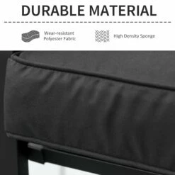 Outsunny-2 Seater Outdoor Bench Cushion Black -OUTSUNNY Shop 1624009317 30064300