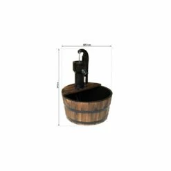 Outsunny Wooden Barrel Water Pump Fountain -OUTSUNNY Shop 1624009444 76009700
