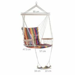 Outsunny Hanging Rope Frame Hammock Chair - Multi Colour -OUTSUNNY Shop 1624009482 05763500 bd066430 c6d5 464c 8475 58aabbcfe09c