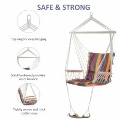 Outsunny Hanging Rope Frame Hammock Chair - Multi Colour -OUTSUNNY Shop 1624009488 49086900 b2c779f0 c710 427a b3ea ea8ada731d27