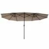 Outsunny 4.6m Double-Sided Patio Parasol Sun Umbrella-Tan