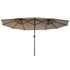 Outsunny 4.6m Double-Sided Patio Parasol Sun Umbrella-Tan