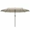 Outsunny 4.4 M Double-Sided Parasol Umbrella With LED Solar Lights - Khaki -OUTSUNNY Shop 1624009738 35168200 f3be6dbc 39e4 423f 9d5d ceb4b11a547c