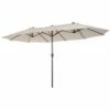 Oasis 4.6 M Double Sided Garden Parasol - Cream