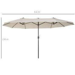 Oasis 4.6 M Double Sided Garden Parasol - Cream -OUTSUNNY Shop 1624009777 28250200 21f9c0b4 6c86 48b2 b4ec dcf8ecf5da08