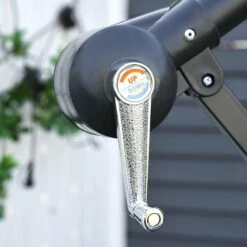 Outsunny Steel Hanging Banana Umbrella Parasol - Red -OUTSUNNY Shop 1624014856 29805900