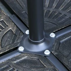 Outsunny Steel Hanging Banana Umbrella Parasol - Red -OUTSUNNY Shop 1624014860 26290700