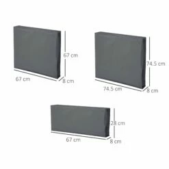 Outsunny Seat Cushion Cover Replacement Set - Grey 13 Outsunny Seat Cushion Cover Replacement Set - Grey -OUTSUNNY Shop 1624014867 70837100