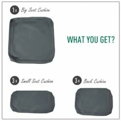 Outsunny Seat Cushion Cover Replacement Set - Grey 14 Outsunny Seat Cushion Cover Replacement Set - Grey -OUTSUNNY Shop 1624014868 84988700