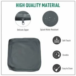 Outsunny Seat Cushion Cover Replacement Set - Grey 15 Outsunny Seat Cushion Cover Replacement Set - Grey -OUTSUNNY Shop 1624014870 25425600