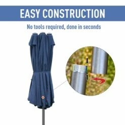 Outsunny Double Sided Umbrella Parasol With Cross Base 4.6 M - Blue -OUTSUNNY Shop 1624014881 16990000 fdaea692 57e3 4ddf 9c47 a43292fca846