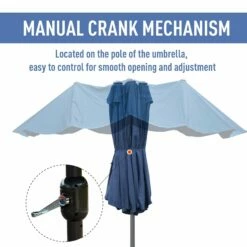 Outsunny Double Sided Umbrella Parasol With Cross Base 4.6 M - Blue -OUTSUNNY Shop 1624014887 35607400 e1d3c53d e63f 44e2 bf8b e96bc3594b0b