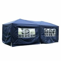 Outsunny 3 X 6m Garden Pop Up Gazebo Height Adjustable Marquee Party Tent Wedding Water Resistant Awning Canopy With Free Storage Bag Blue 671 Global Ratings