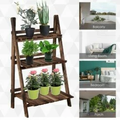 Outsunny 3 Tier Wooden Flower Pot Stand -OUTSUNNY Shop 1624015032 68586000