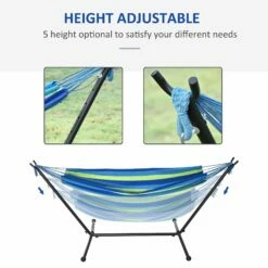 Outsunny Hammock With Metal Stand And Carrying Bag -OUTSUNNY Shop 1624015106 02129000