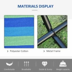 Outsunny Hammock With Metal Stand And Carrying Bag -OUTSUNNY Shop 1624015110 23987200