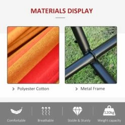 Outsunny Hammock With Metal Stand And Carrying Bag . -OUTSUNNY Shop 1624015226 08926800