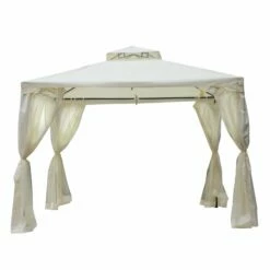 Oasis 3 M X 3 M 2 Tier Draper Garden Gazebo/ Marquee - Cream