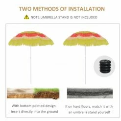 Oasis Hawaiian Style Garden Umbrella Parasol With Tilt - Multi Colour -OUTSUNNY Shop 1624015515 98949100 e74f1ee1 6819 4a3a 95b6 719f6f070432