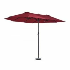 Oasis 4.6 M Double-Sided Umbrella Parasol - Wine Red