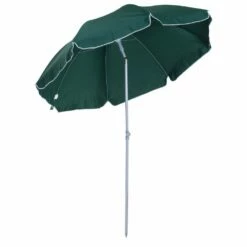 Oasis 2.2 M Steel Beach Umbrella Parasol - Dark Green